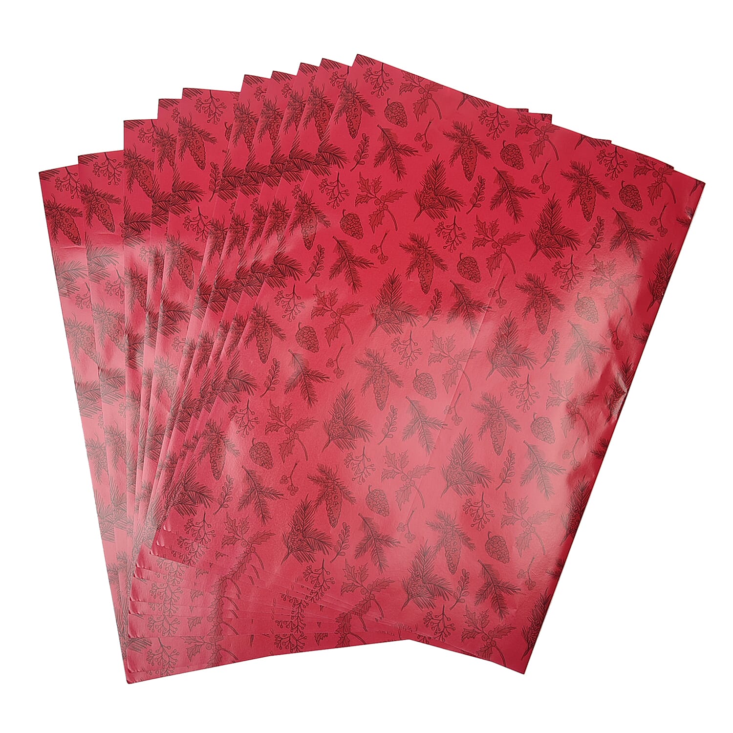 Set of 40 - Christmas Theme Wrapping Gift Papers - Red and Multi