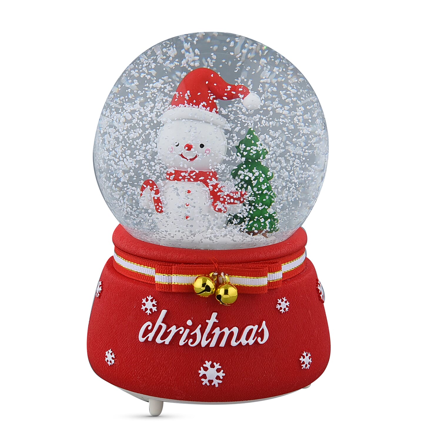 Christmas Decorative Snowman Waterball with Music and Auto Snowing (Size 15x10Cm)