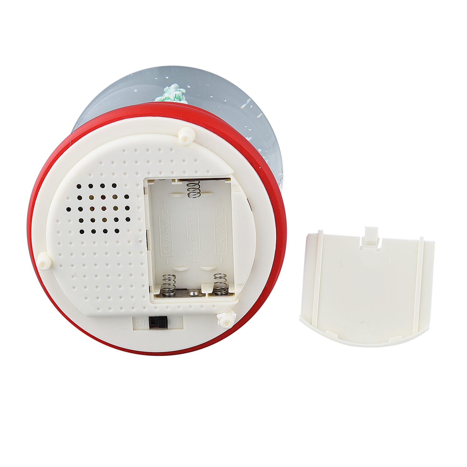 Christmas Decorative House - Santa Claus in Snowball with Music (Requires 3xAAA Batteries not included) - Red - Multi