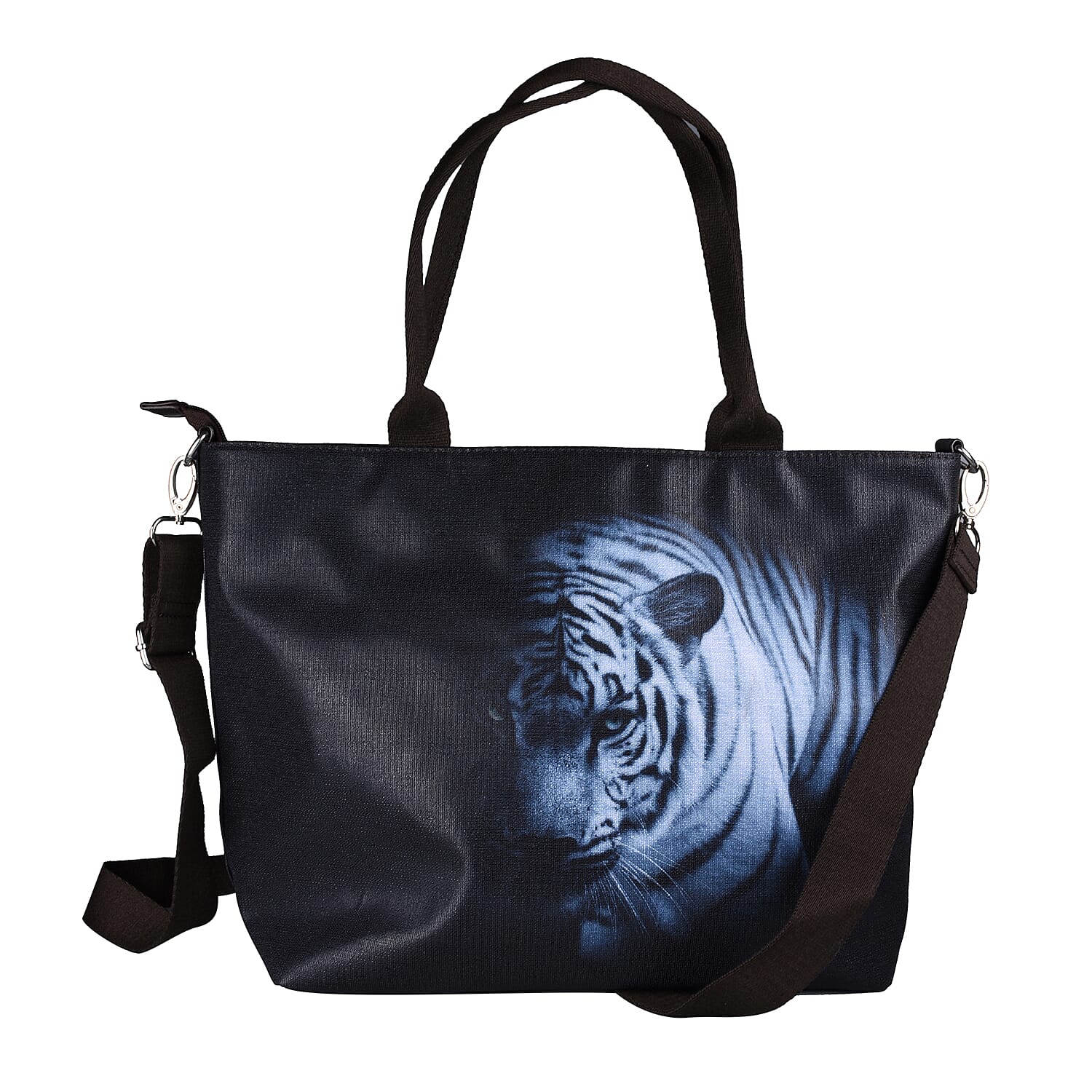 Close Out Deal - Tiger Print Shopper Bag (Size 31X10X29 cm)