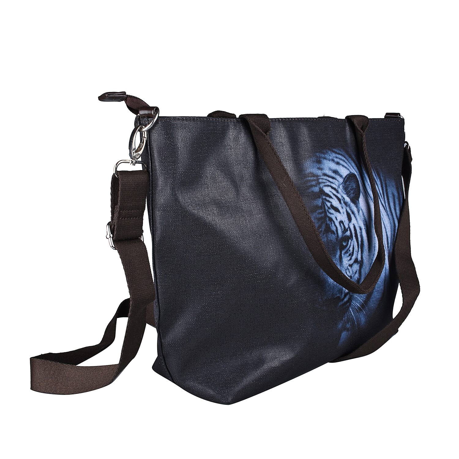 Close Out Deal - Tiger Print Shopper Bag (Size 31X10X29 cm)