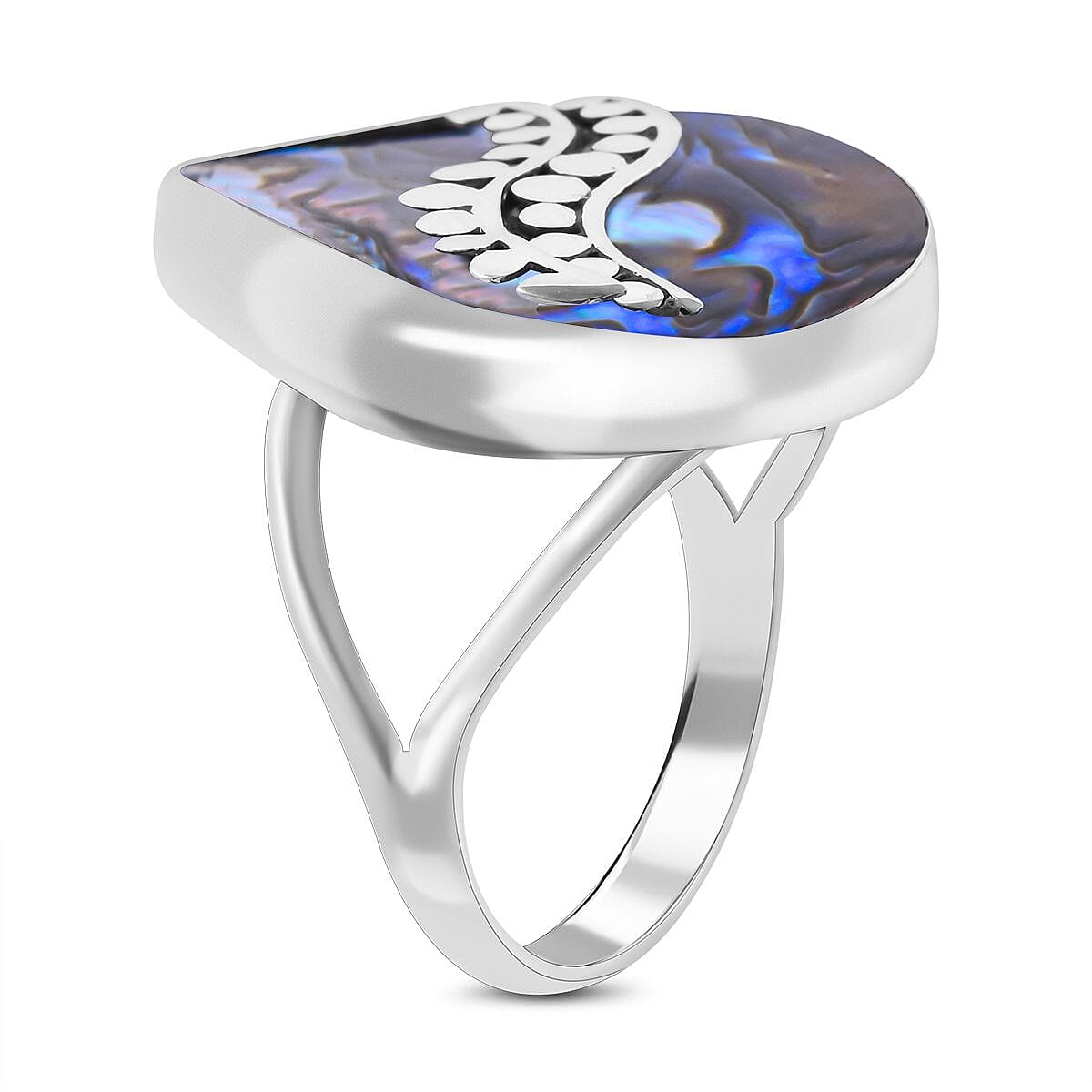 Royal Bali Abalone Shell Ring in Sterling Silver