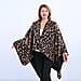 100% Acrylic Leopard Pattern Knit Kimono - Black & white