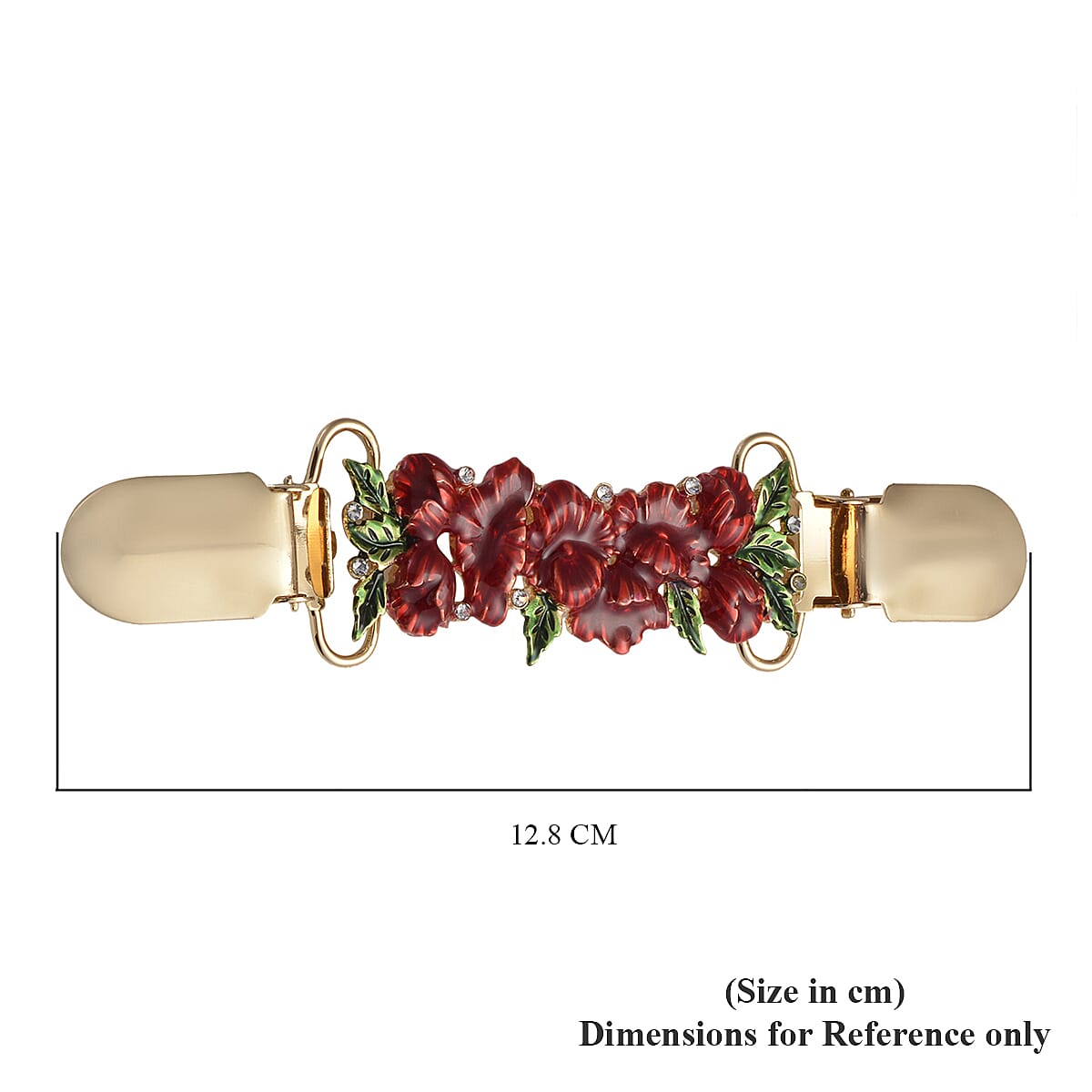 White Austrian Crystal Enamelled   Sweater Connector in Yellow Tone