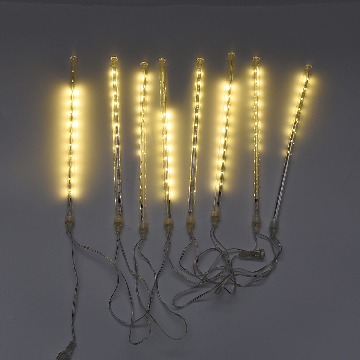 Indoor - Outdoor 8 Waterproof Waterfall LED Lights - Warm - Extendable