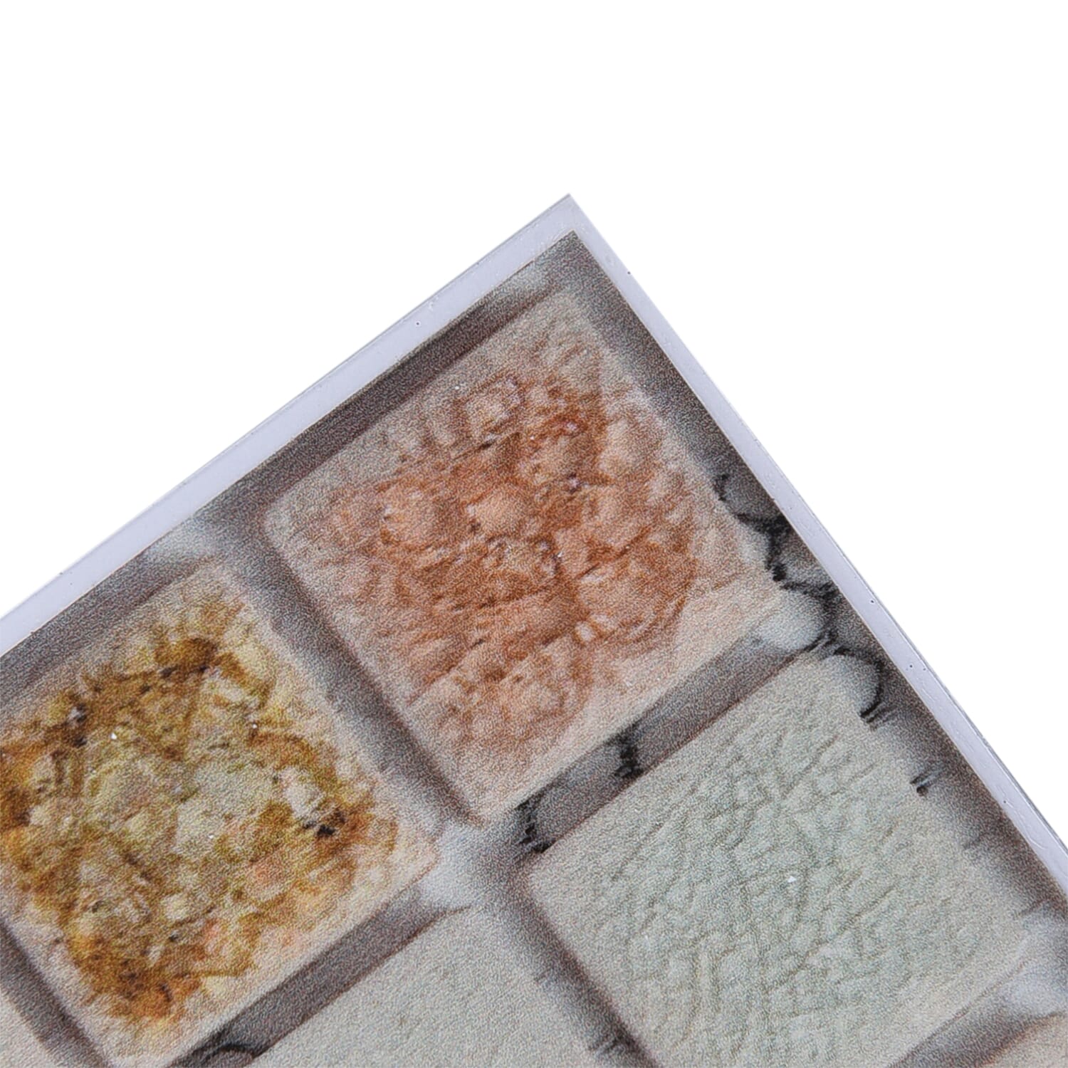 Set of 20 - Sticky Mosaics Pattern Self-Adhesive Heat and Water Resistant Tile Sticker (Size 10 Cm) - Brown