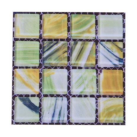 Set of 20 - Sticky Mosaics Tiles (Size 10 Cm) - Green