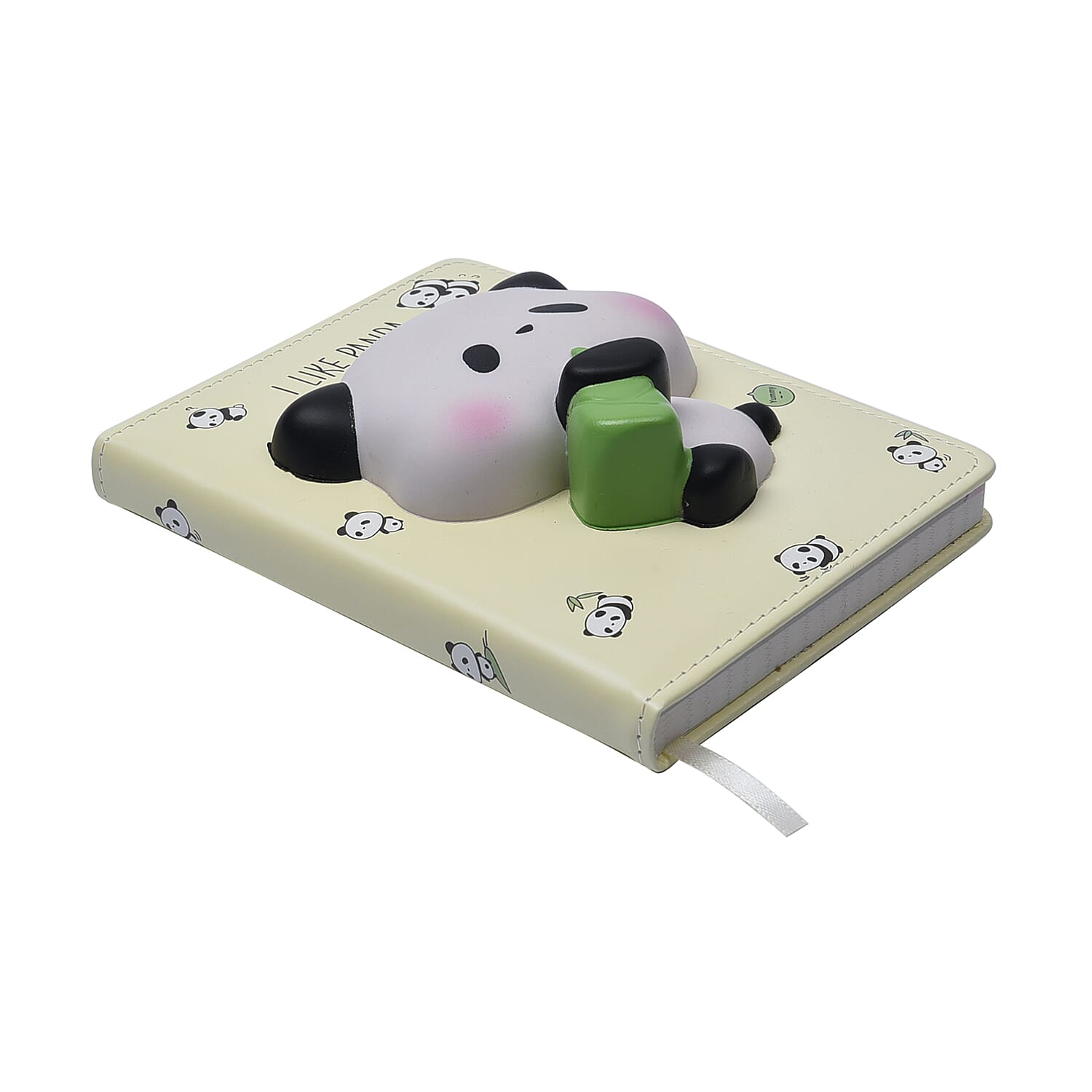 2 Piece Set - Squishy Toy Panda Notebook and Pen (Size 18x13x5 Cm) - Yellow