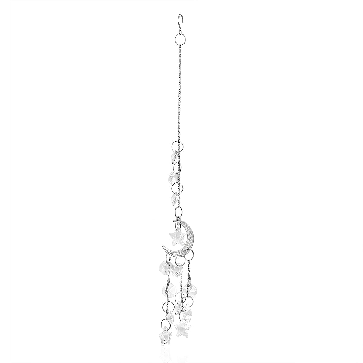 Set of 2 - Decorative Hanging Crystal Moon Suncatcher