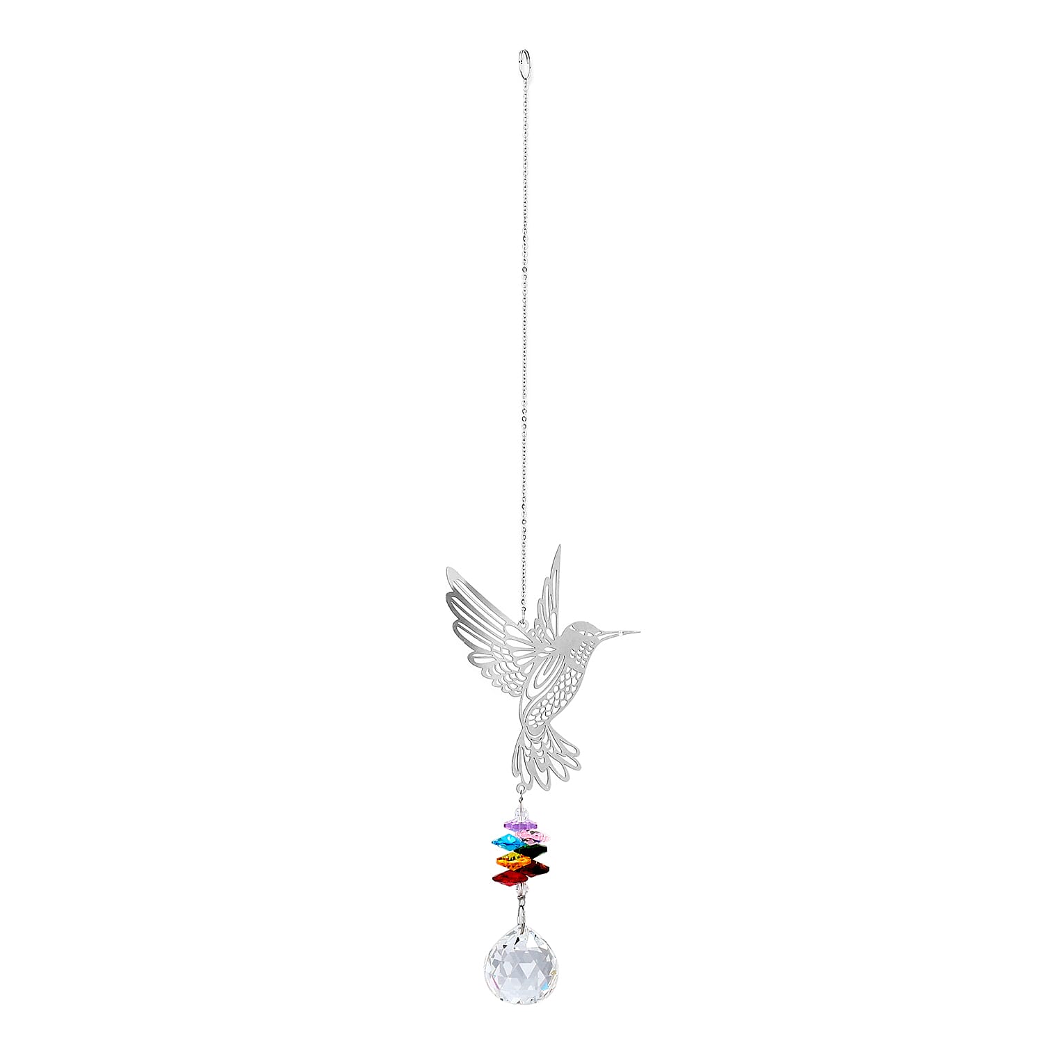 Set of 2 - Decorative Hanging Crystal Hummingbird Suncatcher