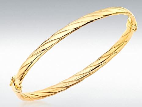 Italian Made One Time Close Out-  9K Yellow Gold Designer Bangle (Size 7) Gold wt 4.40 Gms