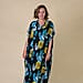 TAMSY 100% Viscose Womens Leaf Pattern Dress (Size:80x130Cm) - Black and Green