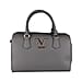 19V69 ITALIA by Alessandro Versace Litchi Pattern Tote Bag with Detachable Shoulder Strap and Zipper Closure (Size 29x15x18 Cm) - Grey