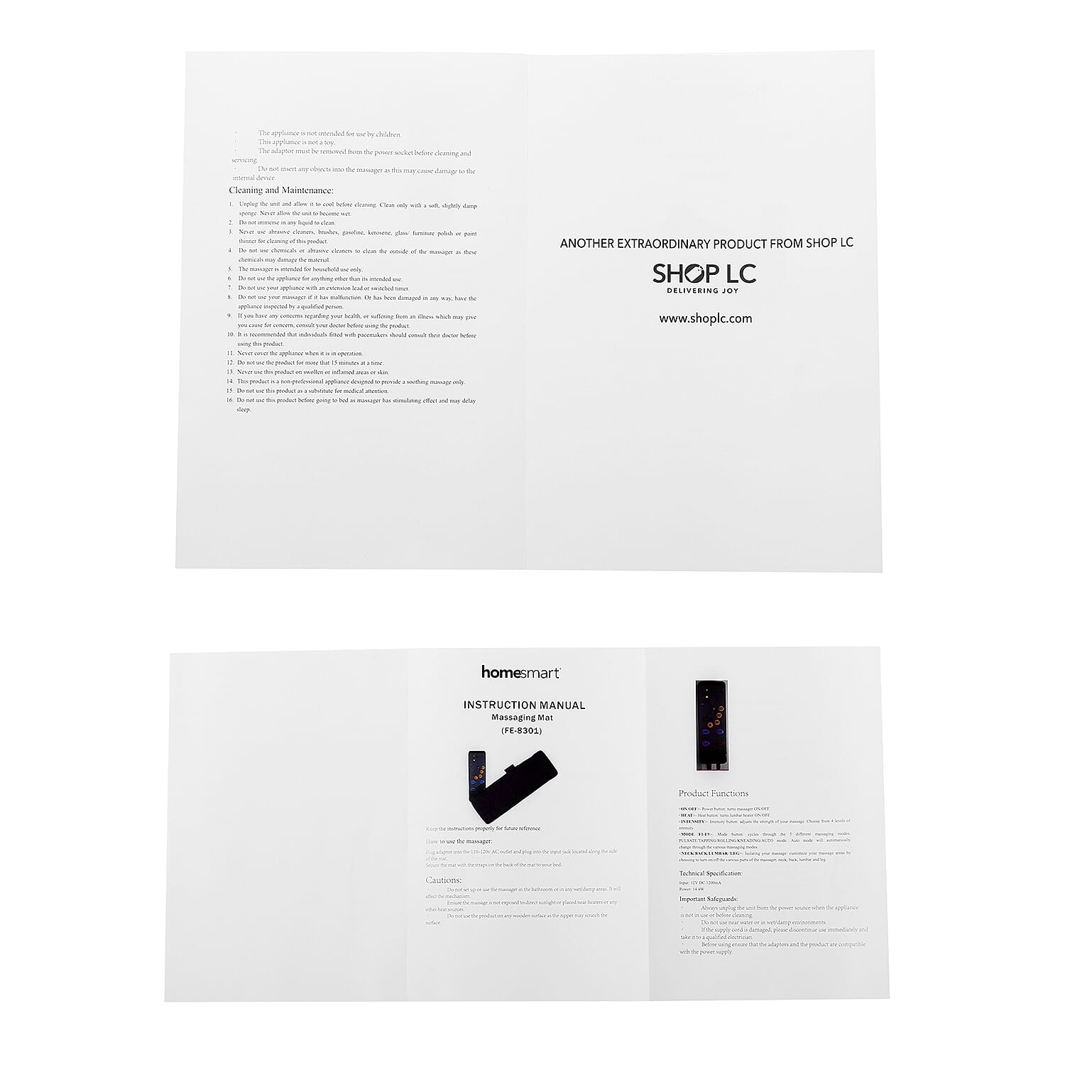 10 Motors with Full Body Heat Massage Mat (Size 179x60x3 Cm) -  Grey