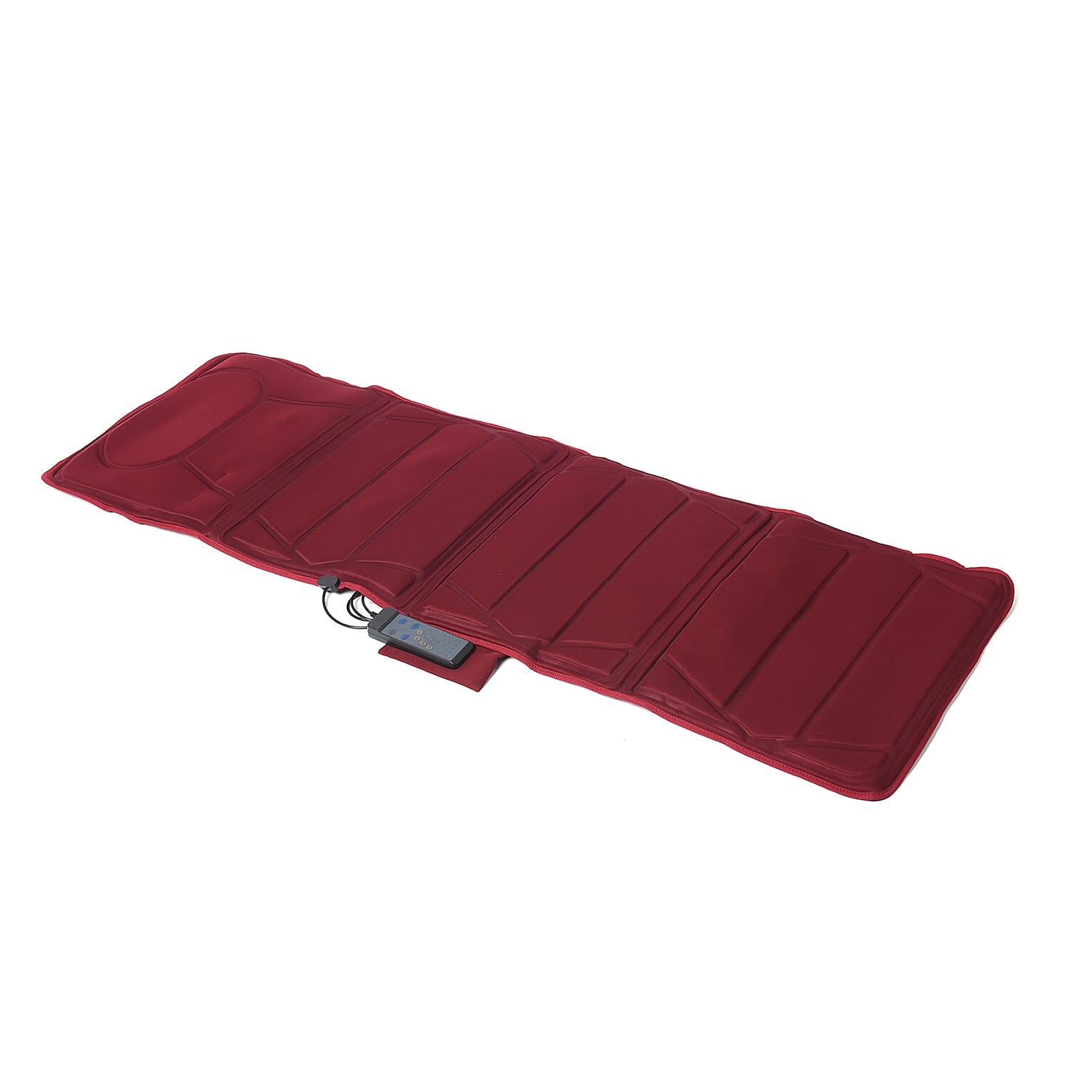 10 Motors with Full Body Heat Massage Mat (Size 179x60x3 Cm) -  Red