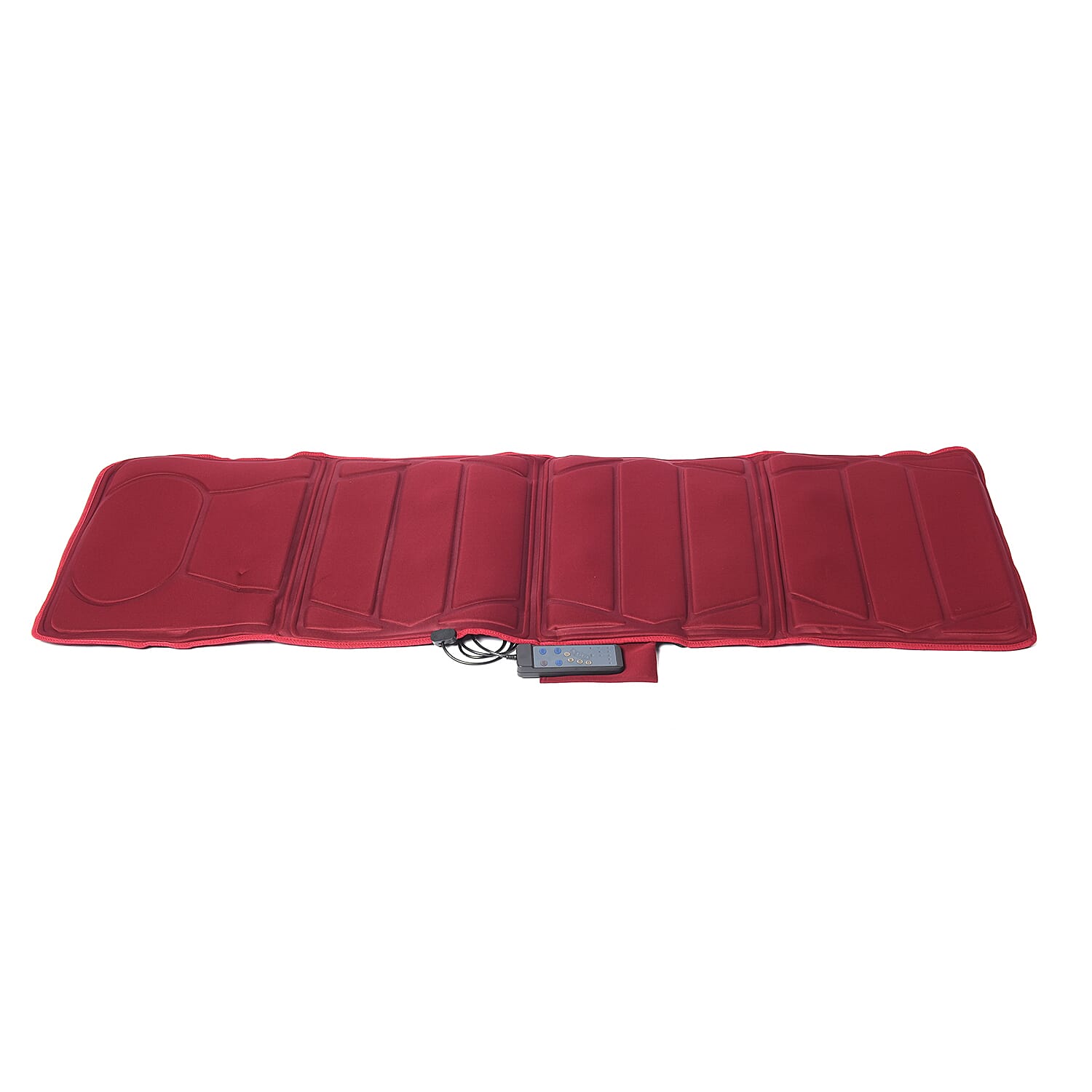 10 Motors with Full Body Heat Massage Mat (Size 179x60x3 Cm) -  Red