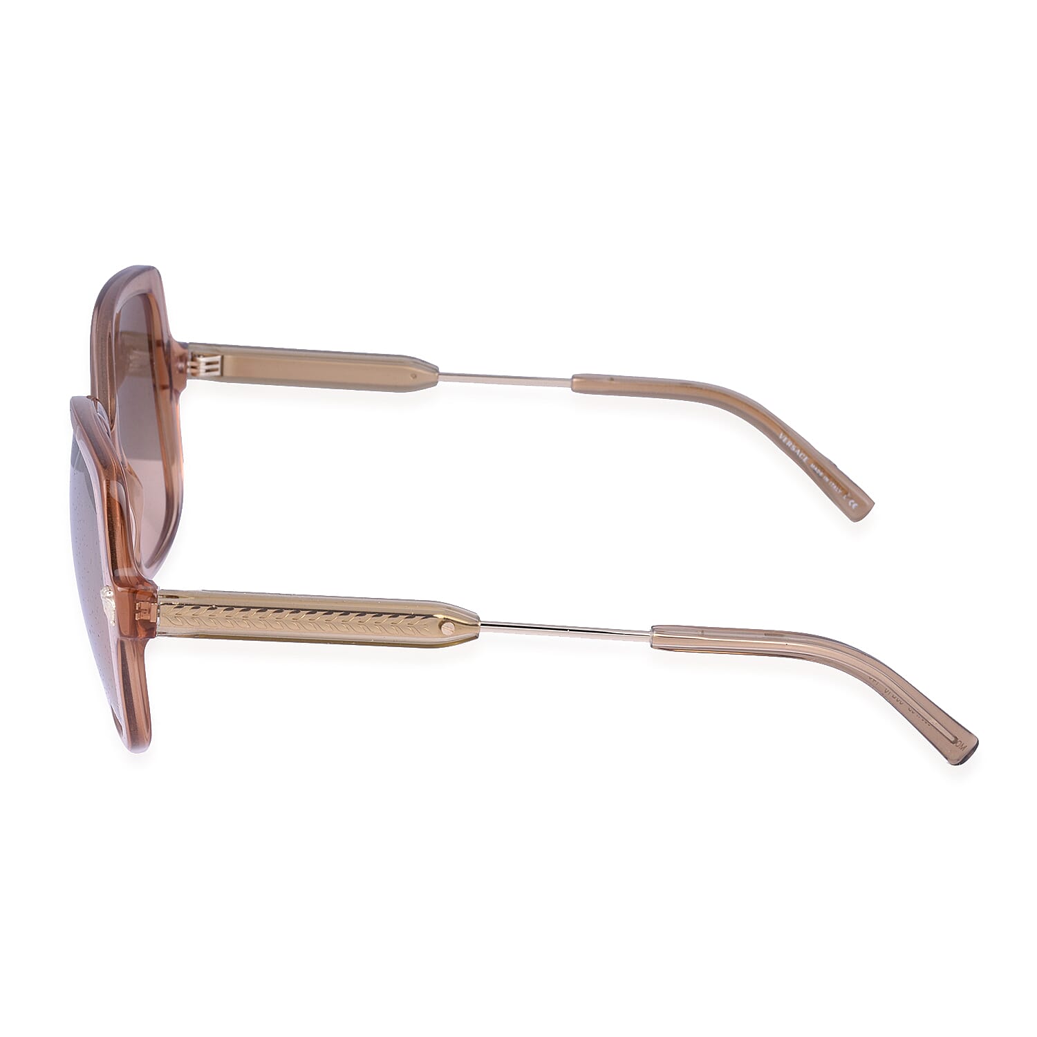 VERSACE Square Acetate Sunglasses- Nude