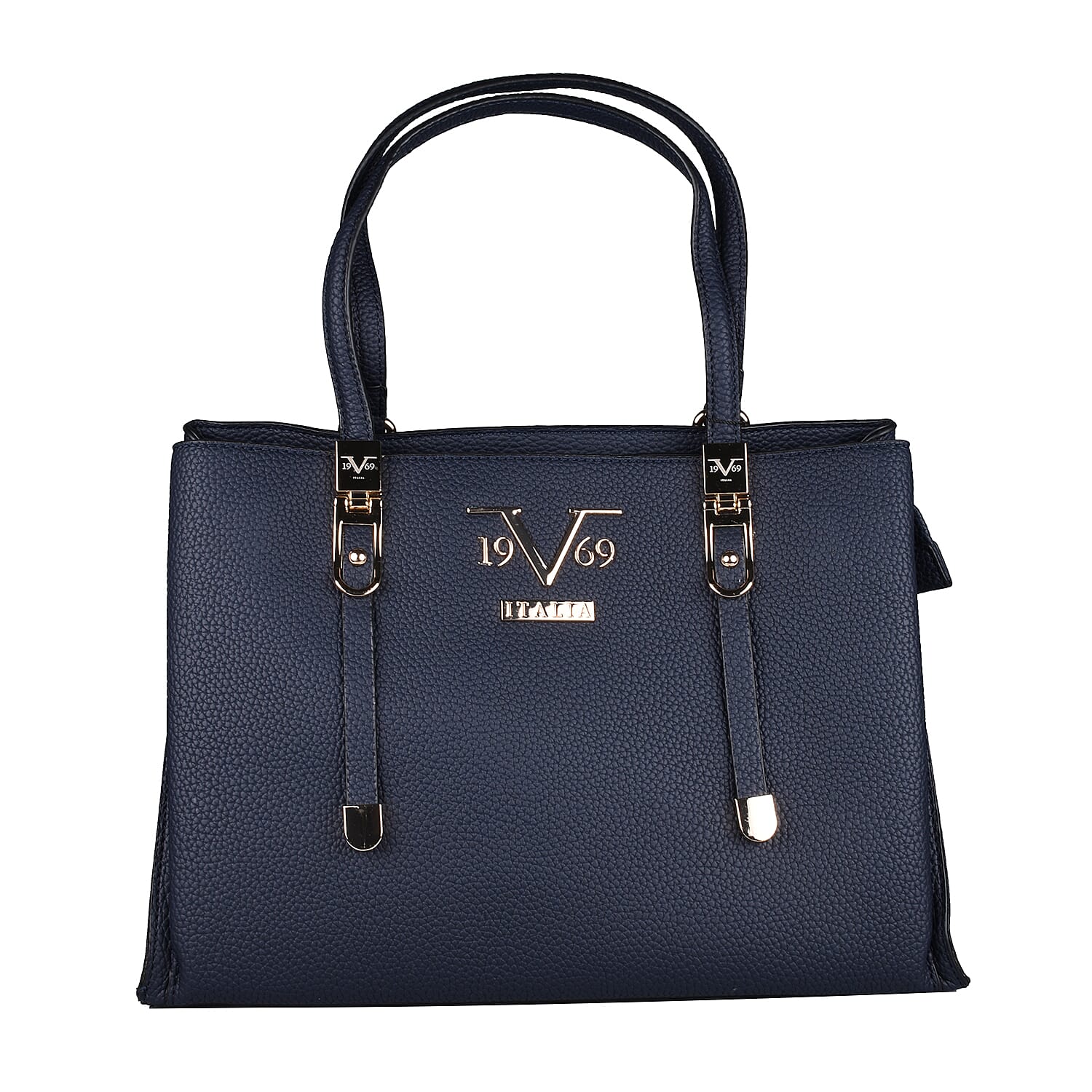 19V69 ITALIA by Alessandro Versace Litchi Pattern Handbag - Dark