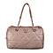19V69 ITALIA by Alessandro Versace Quilted Pattern Crossbody Bag with Detachable Strap (Size 27x10x18cm) - Dark Beige