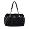 19V69 ITALIA by Alessandro Versace Quilted Pattern Crossbody Bag with Detachable Strap (Size 27x10x18cm) - Black