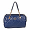 19V69 ITALIA by Alessandro Versace Quilted Pattern Crossbody Bag with Detachable Strap (Size 27x10x18cm) - Navy