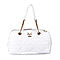 19V69 ITALIA by Alessandro Versace Quilted Pattern Crossbody Bag with Detachable Strap (Size 27x10x18cm) - White