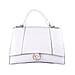 19V69 ITALIA by Alessandro Versace Crocodile Pattern Satchel Bag with Detachable Stap and Metallic Clasp Closure (Size 35x23.5x13Cm) - White