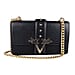 19V69 ITALIA by Alessandro Versace Crossbody Bag with Magnetic Clasp Closure and Chain Strap (Size 27x6x17cm) - Dark Beige