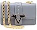 19V69 ITALIA by Alessandro Versace Crossbody Bag with Magnetic Clasp Closure and Chain Strap (Size 27x6x17cm) - Dark Beige