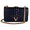 19V69 ITALIA by Alessandro Versace Crossbody Bag with Magnetic Clasp Closure and Chain Strap (Size 27x6x17cm) - Dark Beige