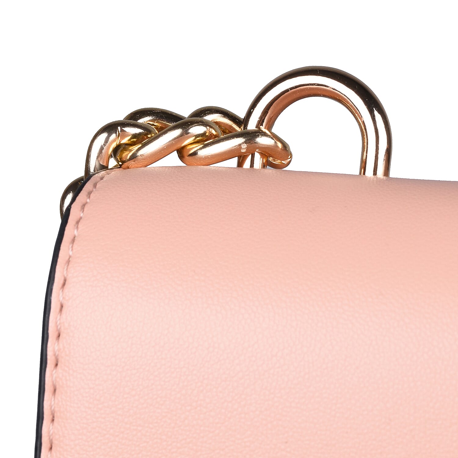 19V69 ITALIA by Alessandro Versace Crossbody Bag with Magnetic Clasp Closure and Chain Strap (Size 27x6x17cm) - Pink