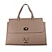 19V69 ITALIA by Alessandro Versace Litchi Pattern Tote Bag with Detachable Shoulder Strap (Size 40x15x23 Cm) - Dark Grey