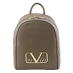 19V69 ITALIA by Alessandro Versace Backpack Bag with Zipper Closure (Size 38x10x30Cm) - Brown