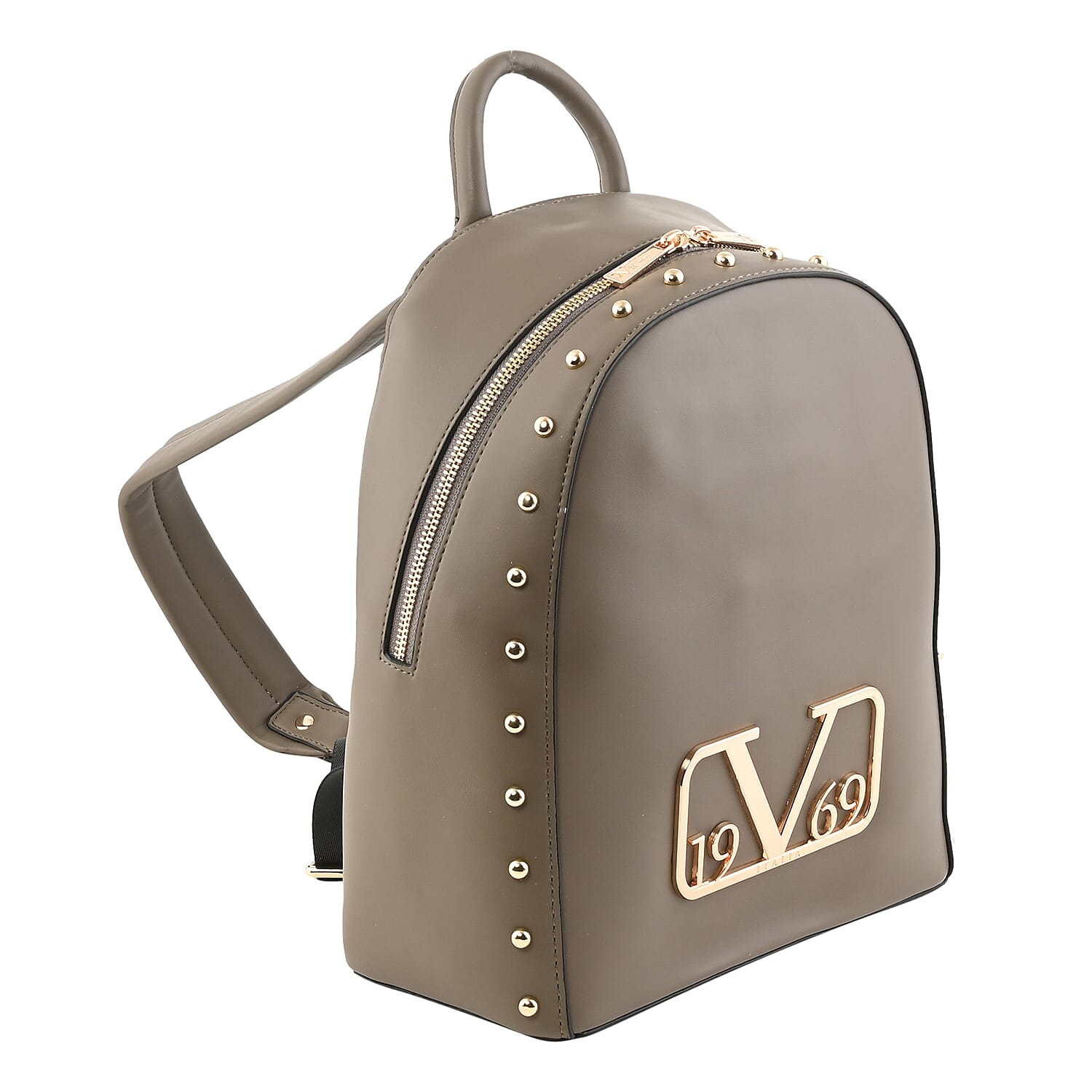19V69 ITALIA by Alessandro Versace Backpack Bag with Zipper Closure (Size 38x10x30Cm) - Brown
