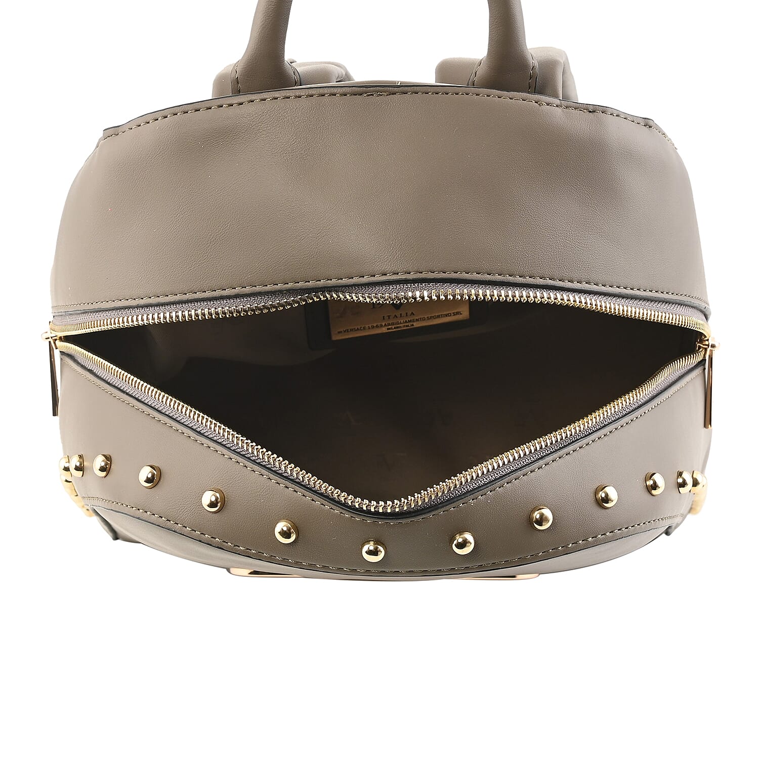 19V69 ITALIA by Alessandro Versace Backpack Bag with Zipper Closure (Size 38x10x30Cm) - Brown