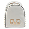 19V69 ITALIA by Alessandro Versace Backpack Bag with Zipper Closure (Size 38x10x30Cm) - White