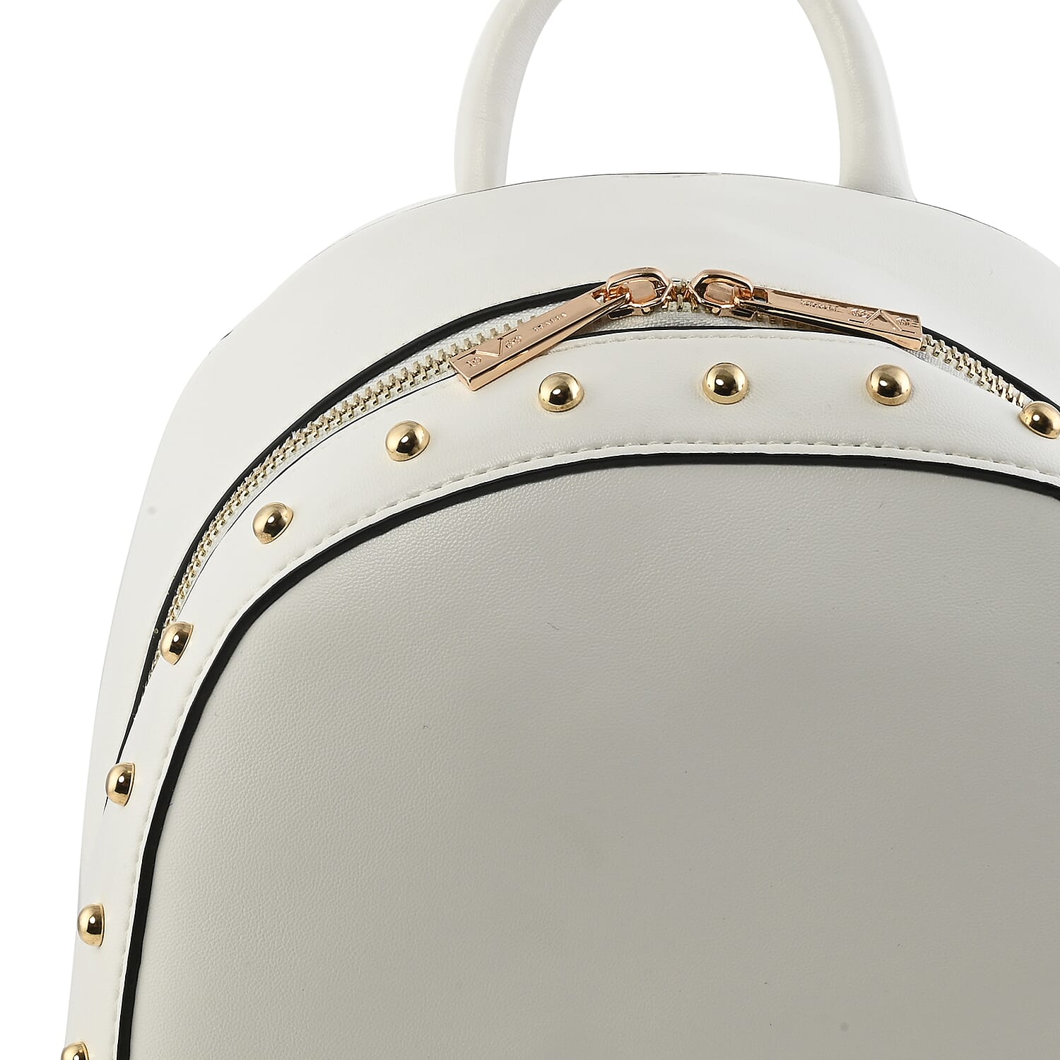 ITALIA by Alessandro Versace Backpack Bag with Zipper Closure - White