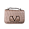 19V69 ITALIA by Alessandro Versace Quilted Pattern Crossbody Bag with Detachable Chain Strap (Size 22x14x8Cm) - Dark Beige