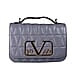 19V69 ITALIA by Alessandro Versace Quilted Pattern Crossbody Bag with Detachable Chain Strap (Size 22x14x8Cm) - Grey