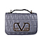 19V69 ITALIA by Alessandro Versace Quilted Pattern Crossbody Bag with Detachable Chain Strap (Size 22x14x8Cm) - Grey