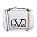 19V69 ITALIA by Alessandro Versace Quilted Pattern Crossbody Bag with Detachable Chain Strap (Size 22x14x8Cm) - White