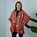 Tamsy Embroidered Kimono 100%Polyester Color-black