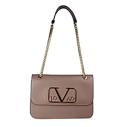 19V69 ITALIA by Alessandro Versace Shoulder Bag with Magnetic Closure (Size 24x15.5x6Cm) - Dark Beige