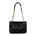 19V69 ITALIA by Alessandro Versace Shoulder Bag with Magnetic Closure (Size 24x15.5x6Cm) - Black