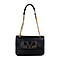 19V69 ITALIA by Alessandro Versace Shoulder Bag with Magnetic Closure (Size 24x15.5x6Cm) - Black