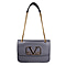 19V69 ITALIA by Alessandro Versace Shoulder Bag with Magnetic Closure (Size 24x15.5x6Cm) - Grey