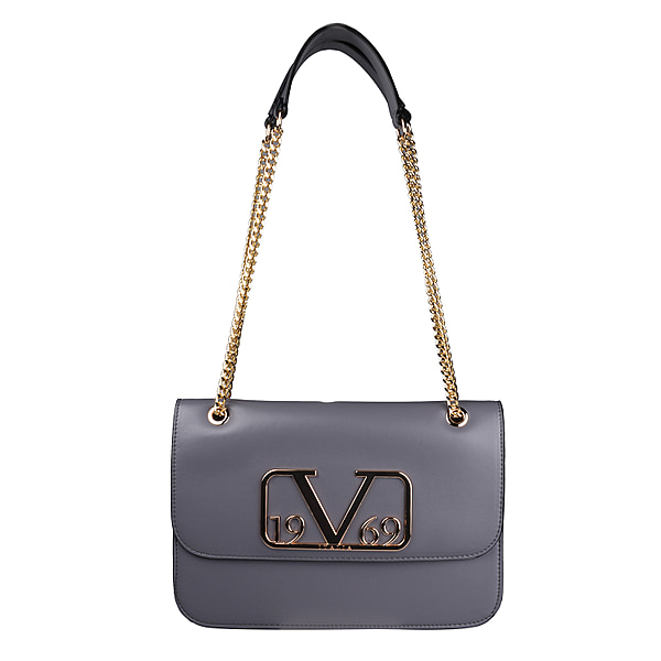 19V69 ITALIA by Alessandro Versace Shoulder Bag with Magnetic Closure -  Grey - 6724806 - TJC