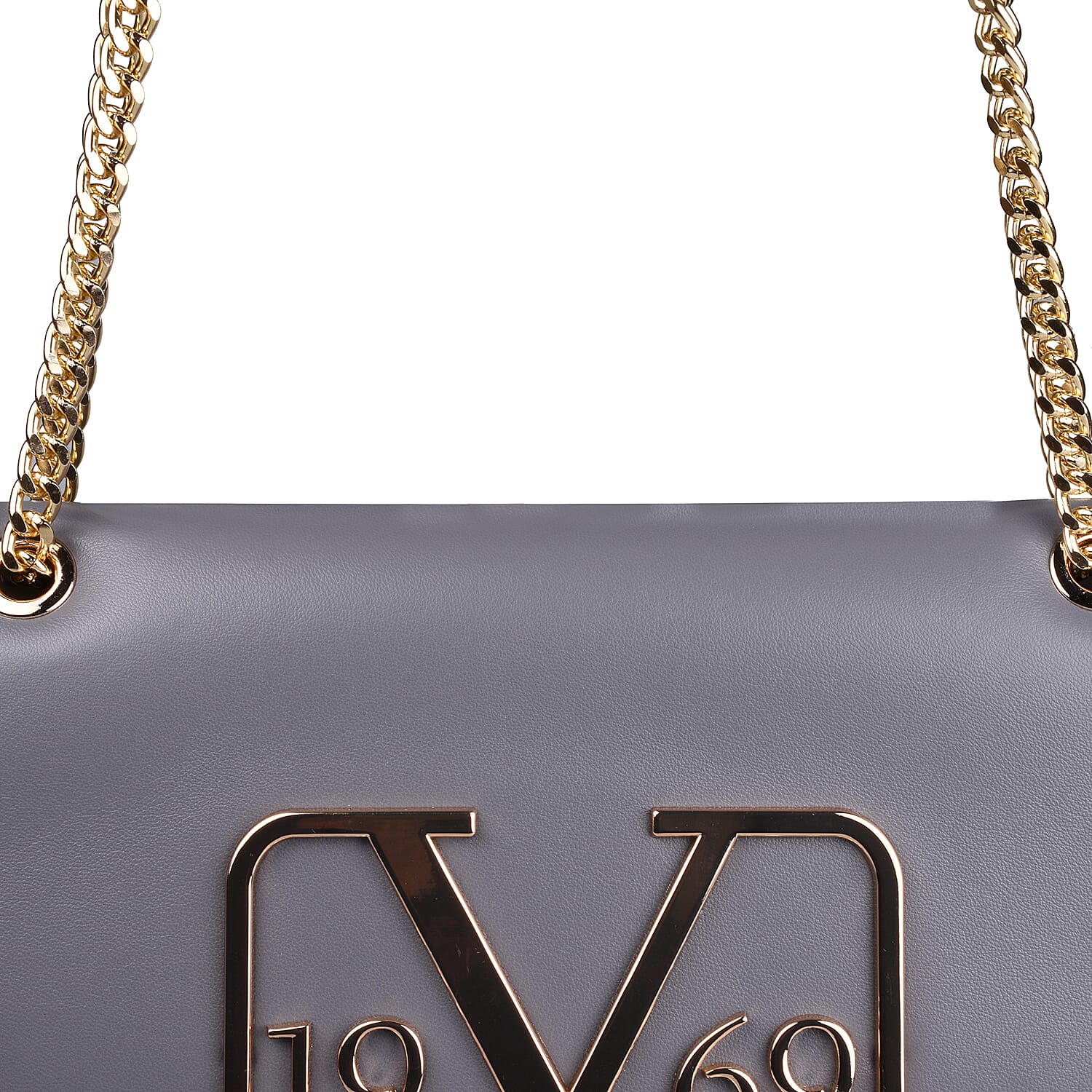 19V69 ITALIA by Alessandro Versace Shoulder Bag with Magnetic Closure (Size 24x15.5x6Cm) - Grey
