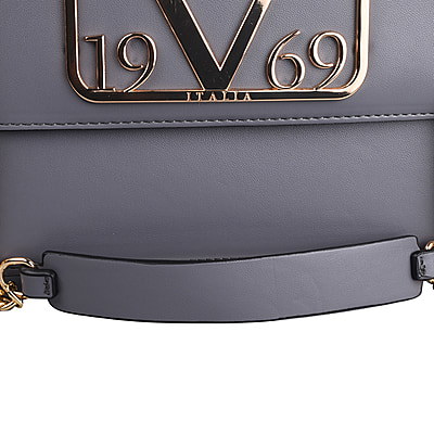 19V69 ITALIA by Alessandro Versace Shoulder Bag with Magnetic Closure -  Grey - 6724806 - TJC