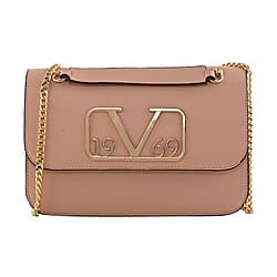 19V69 ITALIA by Alessandro Versace Shoulder Bag with Magnetic Closure (Size 24x15.5x6Cm) - Cipria